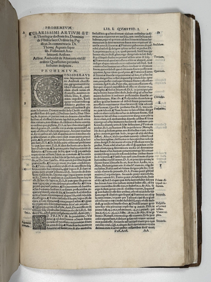St Thomas Aquinas on Aristotle 1548 Post Incunable