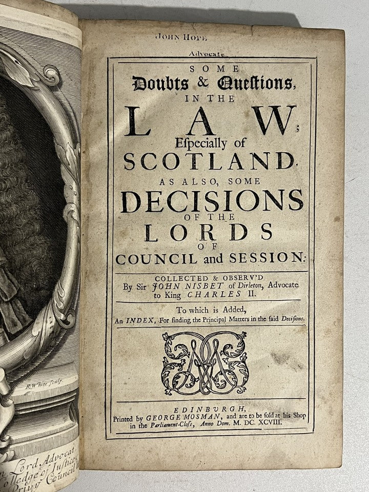 Doubts & Questions in the Law of Scotland 1698