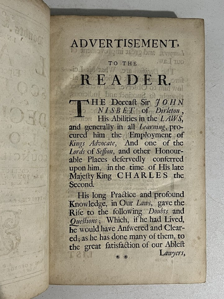 Doubts & Questions in the Law of Scotland 1698