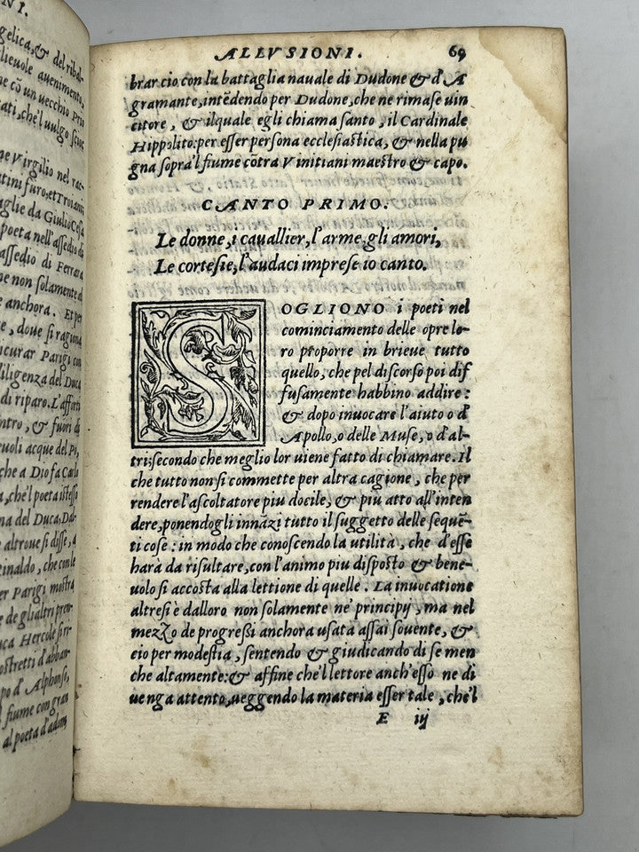 Orlando Furioso by Ludovico Ariosto 1549 Post-Incunable