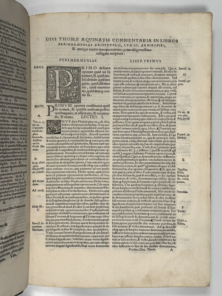 St Thomas Aquinas on Aristotle 1548 Post Incunable