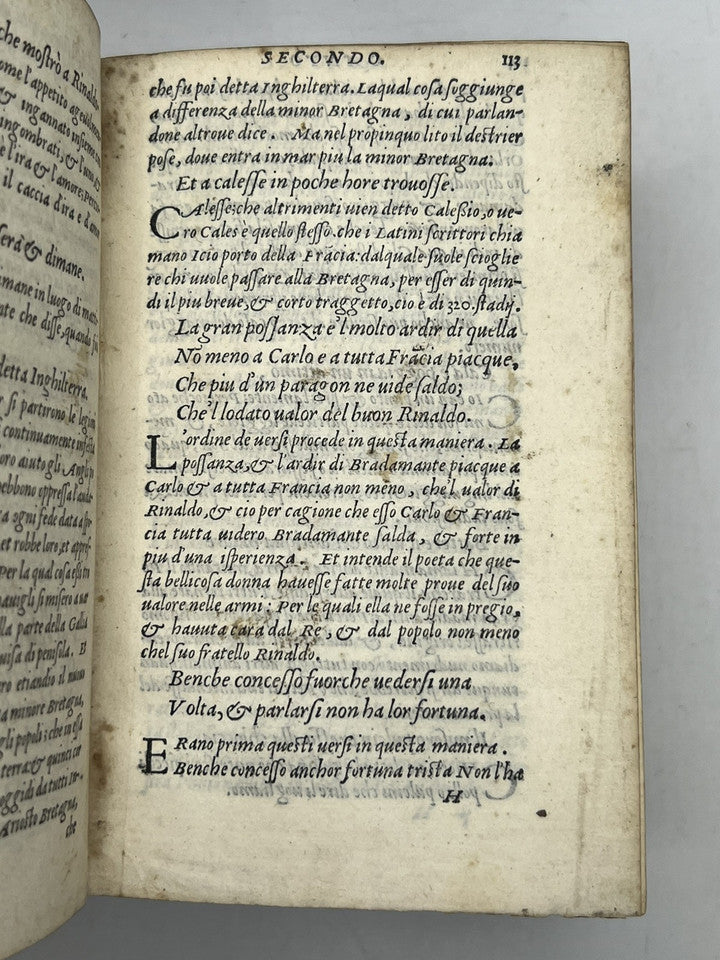 Orlando Furioso by Ludovico Ariosto 1549 Post-Incunable