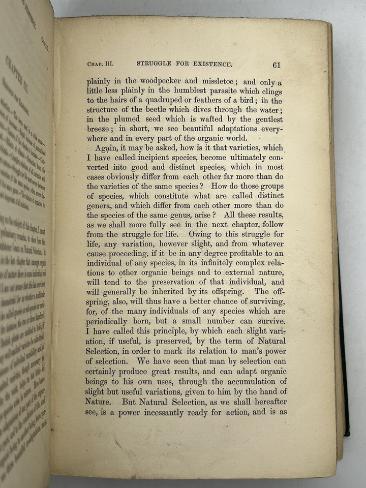 The Origin of Species by Charles Darwin 1860 Second Edition in Original Cloth