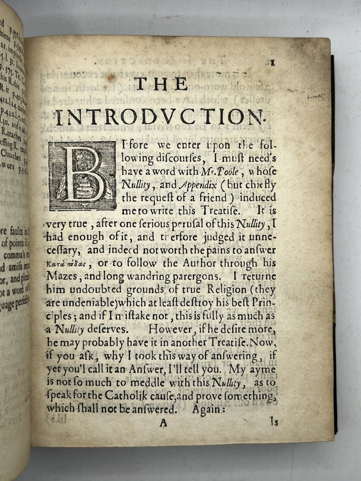 Protestancy Without Principles by Edward Worsley 1668 First Edition