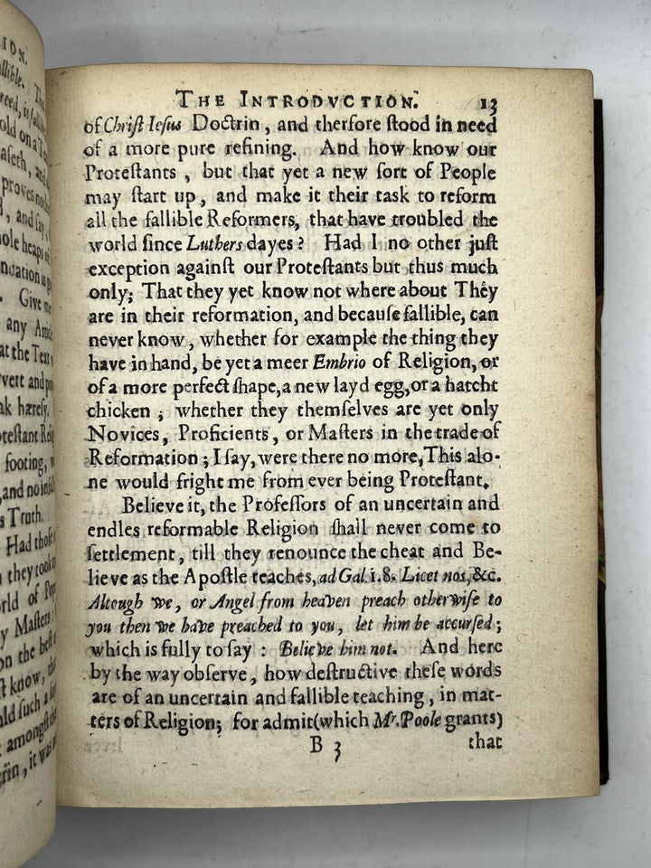 Protestancy Without Principles by Edward Worsley 1668 First Edition