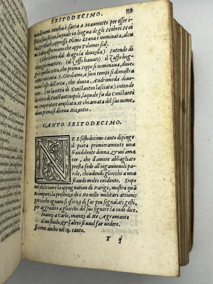 Orlando Furioso by Ludovico Ariosto 1549 Post-Incunable