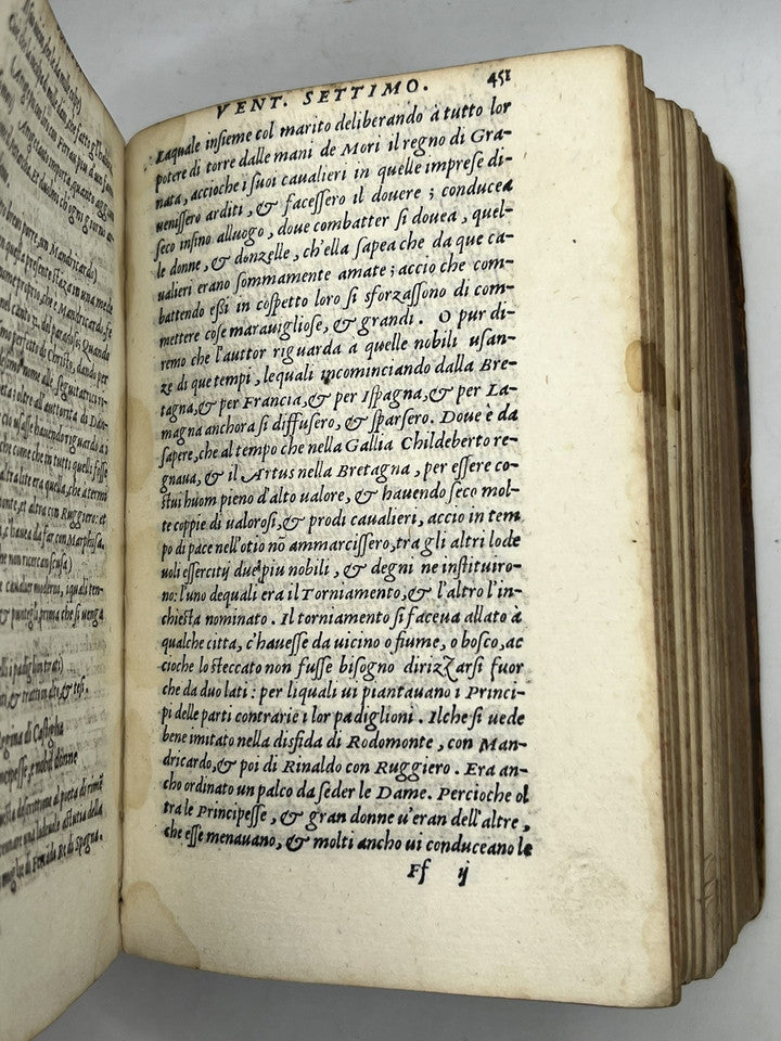 Orlando Furioso by Ludovico Ariosto 1549 Post-Incunable