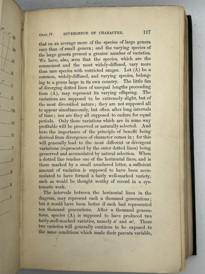 The Origin of Species by Charles Darwin 1860 Second Edition in Original Cloth