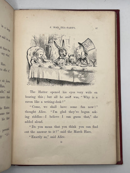 Alice's Adventures in Wonderland 1866 & Through the Looking Glass 1872; Fine First Editions in Original Cloth