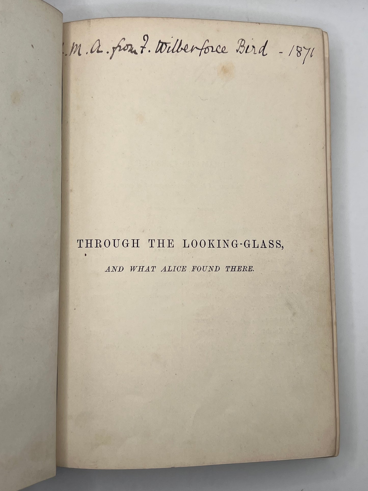 Alice's Adventures in Wonderland 1866 & Through the Looking Glass 1872; Fine First Editions in Original Cloth