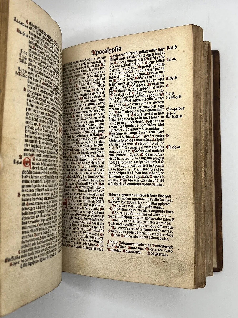 The Bible 1495 Johannen Froben, Incunable Printing