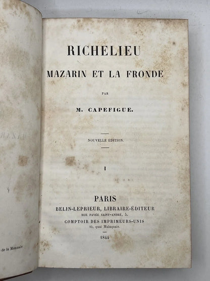 The History of 17th Century France and its Cardinals 1844