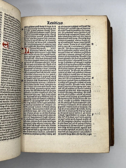 The Bible 1495 Johannen Froben, Incunable Printing