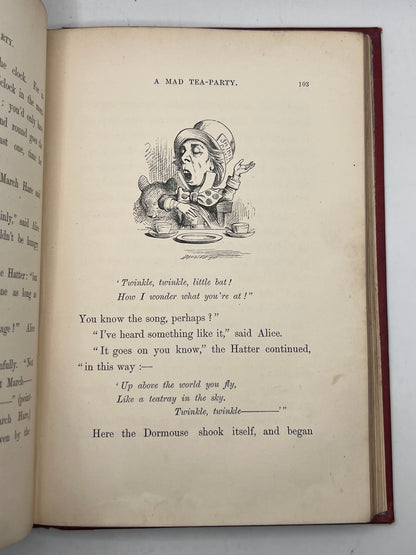 Alice's Adventures in Wonderland 1866 & Through the Looking Glass 1872; Fine First Editions in Original Cloth