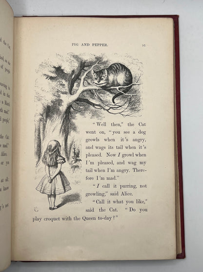 Alice's Adventures in Wonderland 1866 & Through the Looking Glass 1872; Fine First Editions in Original Cloth