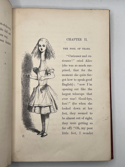 Alice's Adventures in Wonderland 1866 & Through the Looking Glass 1872; Fine First Editions in Original Cloth