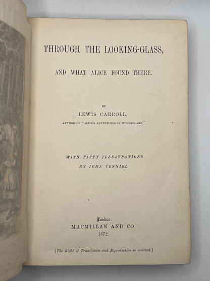 Alice's Adventures in Wonderland 1866 & Through the Looking Glass 1872; Fine First Editions in Original Cloth