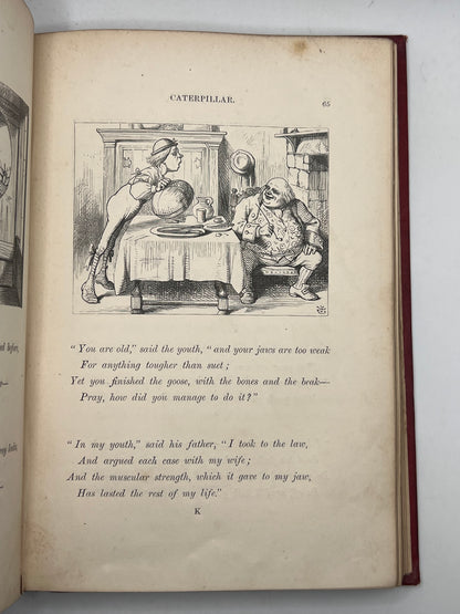 Alice's Adventures in Wonderland 1866 & Through the Looking Glass 1872; Fine First Editions in Original Cloth