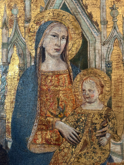 Madonna and Child Enthroned with Angels; Follower of Taddeo GADDI c.1370
