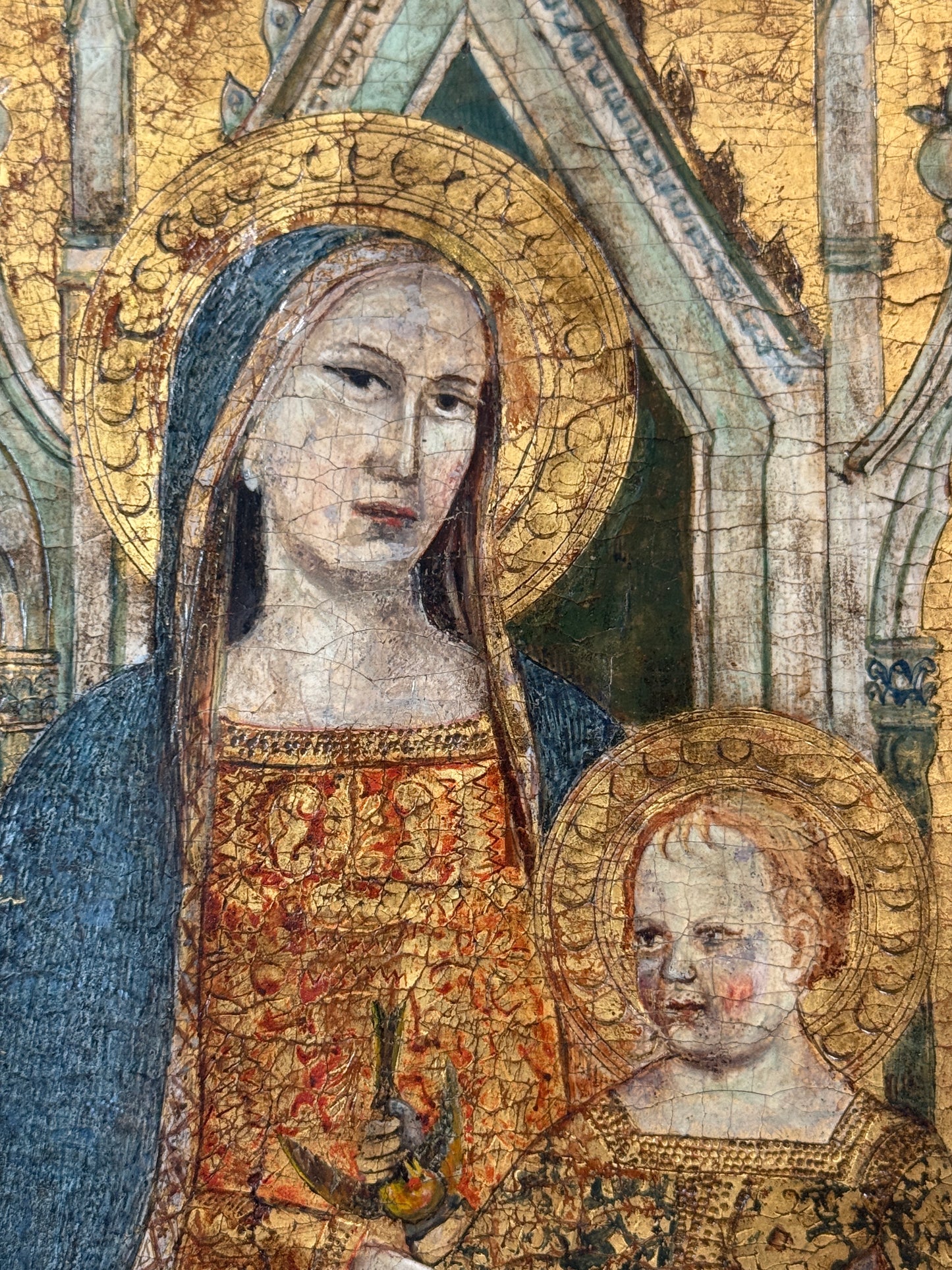 Madonna and Child Enthroned with Angels; Follower of Taddeo GADDI c.1370
