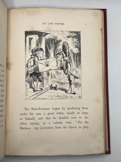 Alice's Adventures in Wonderland 1866 & Through the Looking Glass 1872; Fine First Editions in Original Cloth