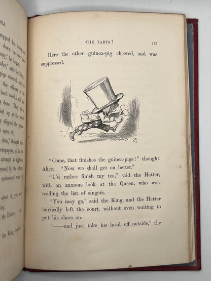 Alice's Adventures in Wonderland 1866 & Through the Looking Glass 1872; Fine First Editions in Original Cloth