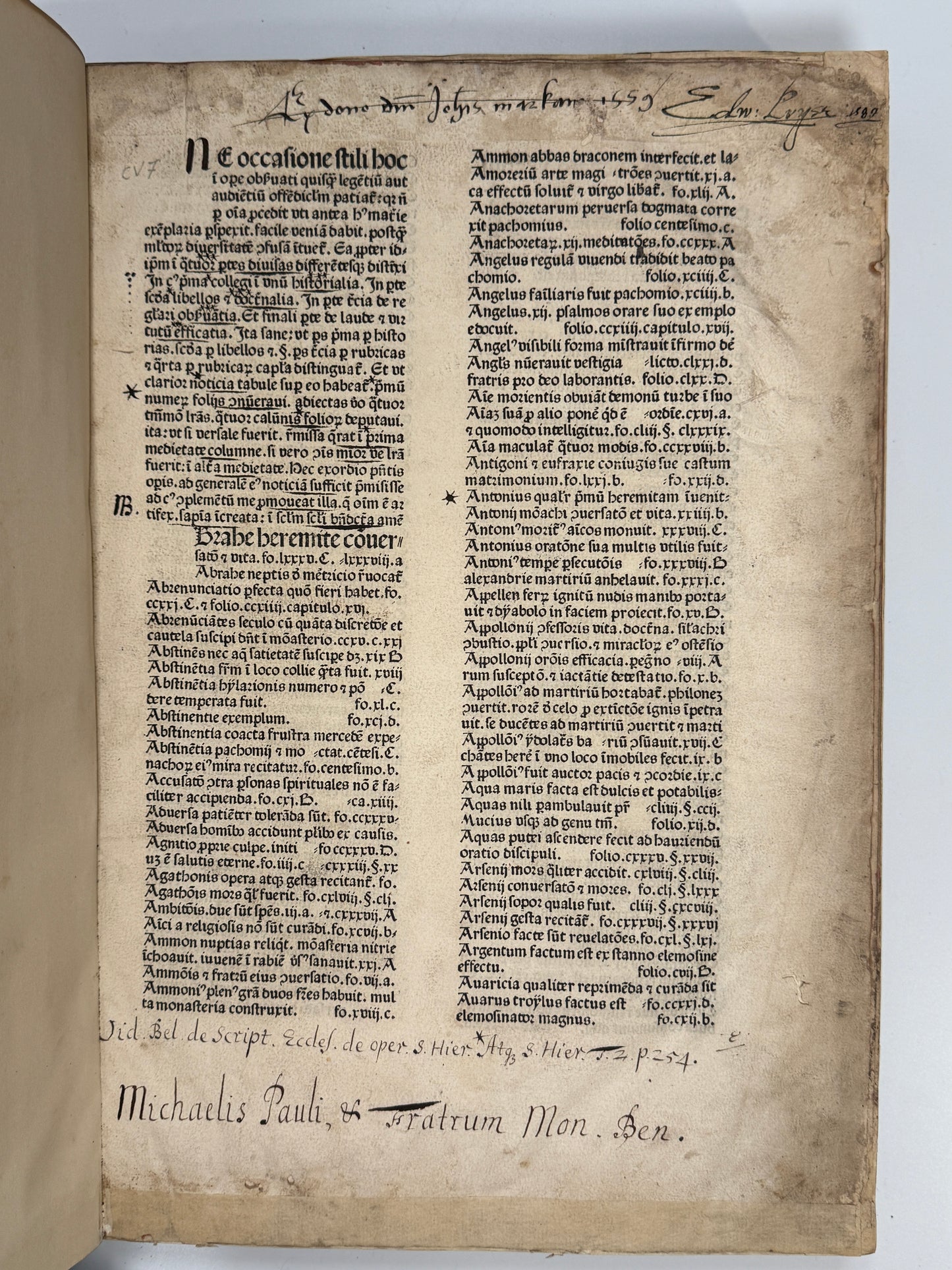 The Koberger St. Jerome of 1478 - A Wide Margined Copy with Early English Provenance