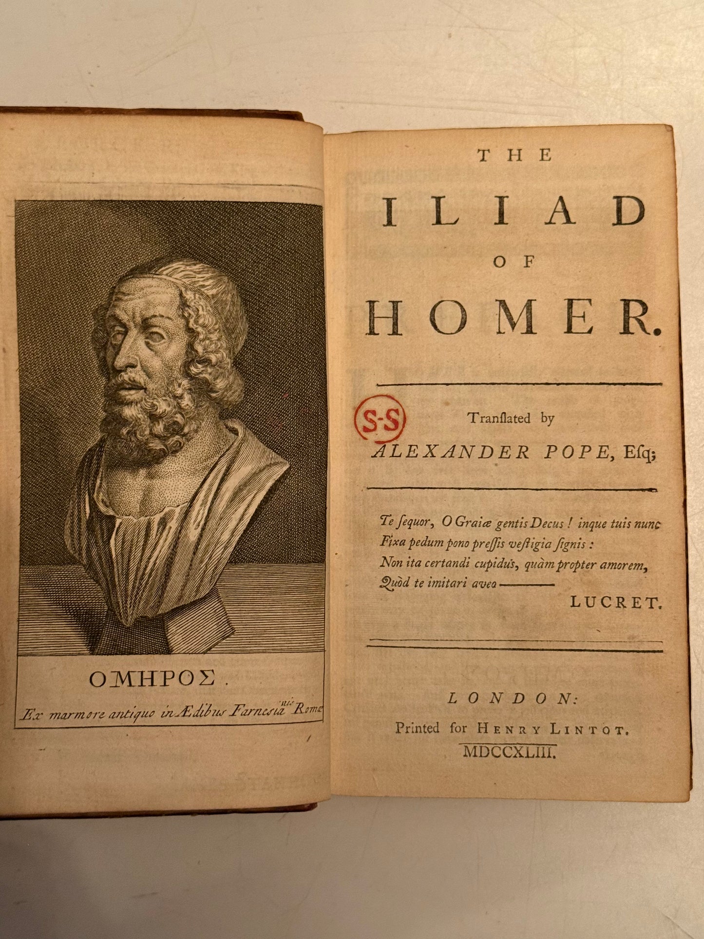 Homer's Iliad 1743 Illustrated Alexander Pope Edition