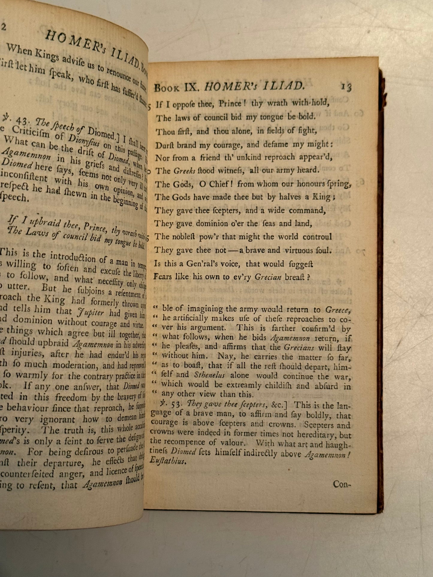 Homer's Iliad 1743 Illustrated Alexander Pope Edition