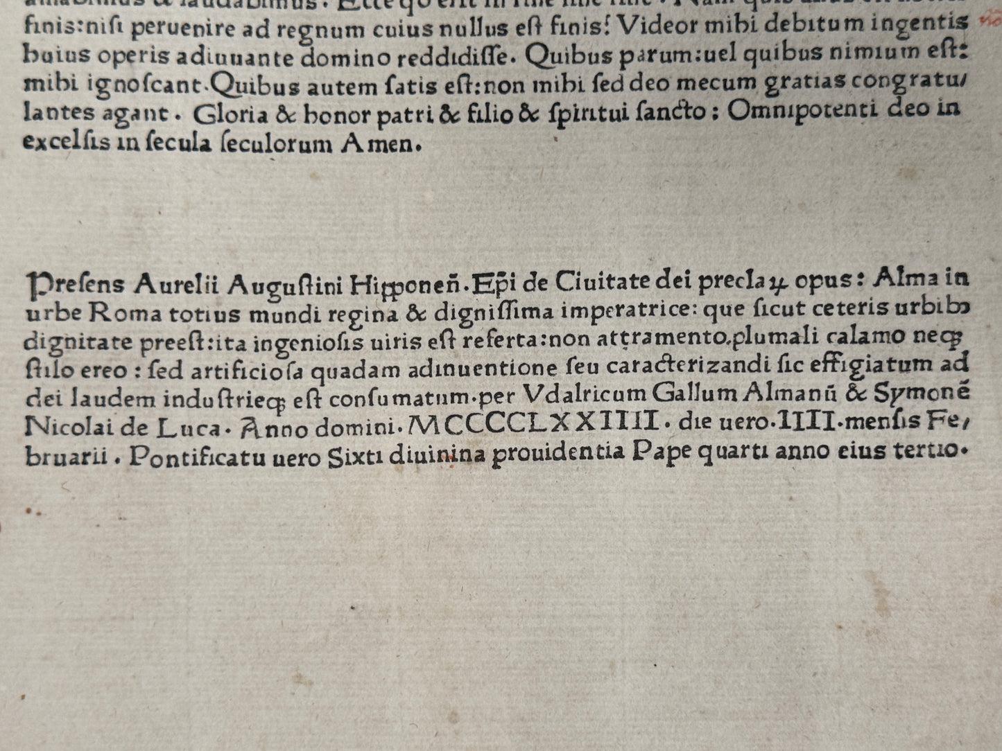 St. Augustine's De Civitate Dei 1474: An Important Incunable
