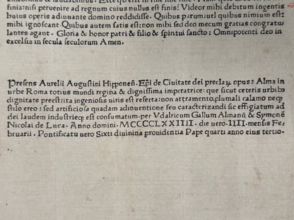 St. Augustine's De Civitate Dei 1474: An Important Incunable