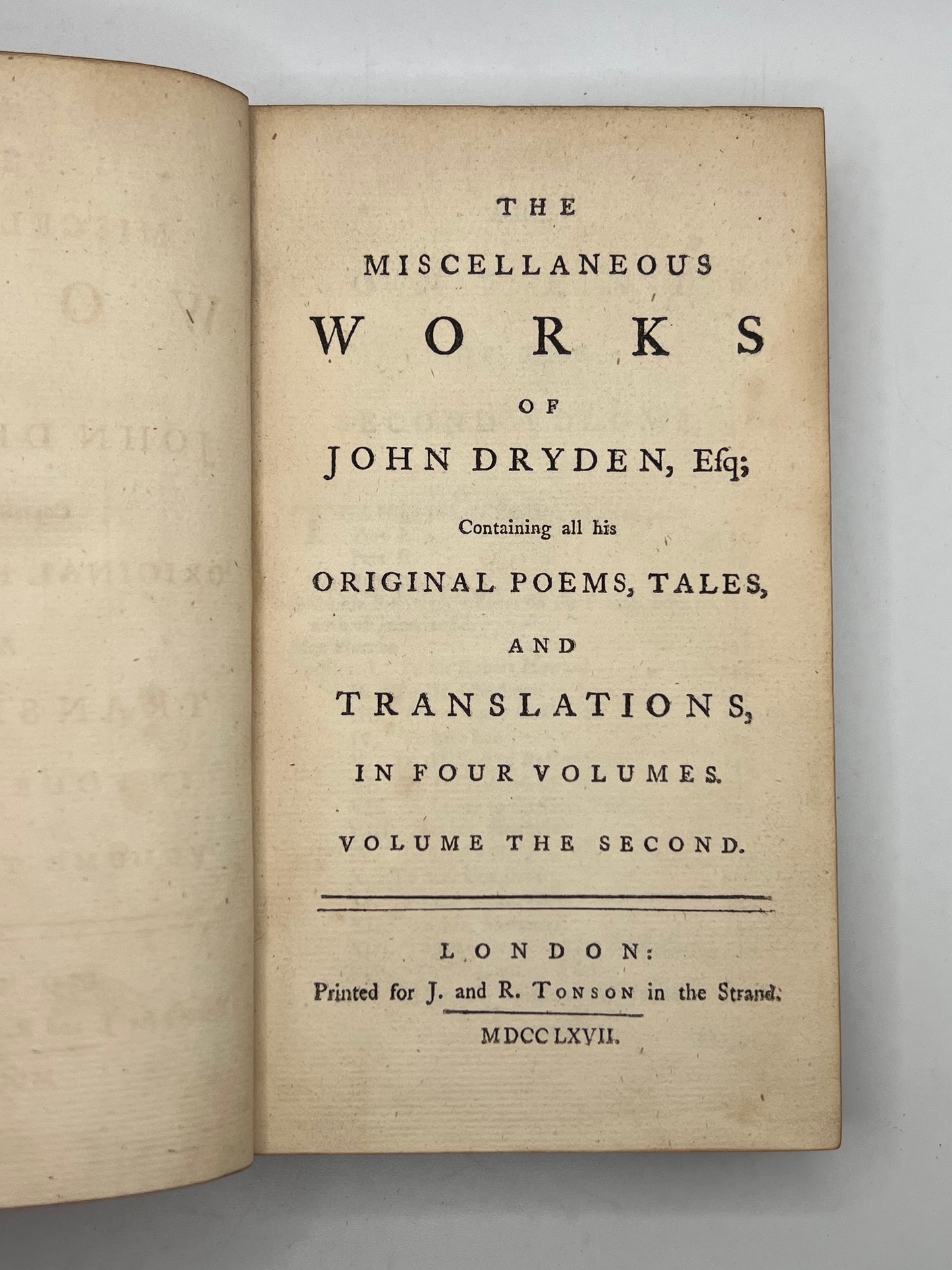 The Miscellaneous Works of John Dryden 1767