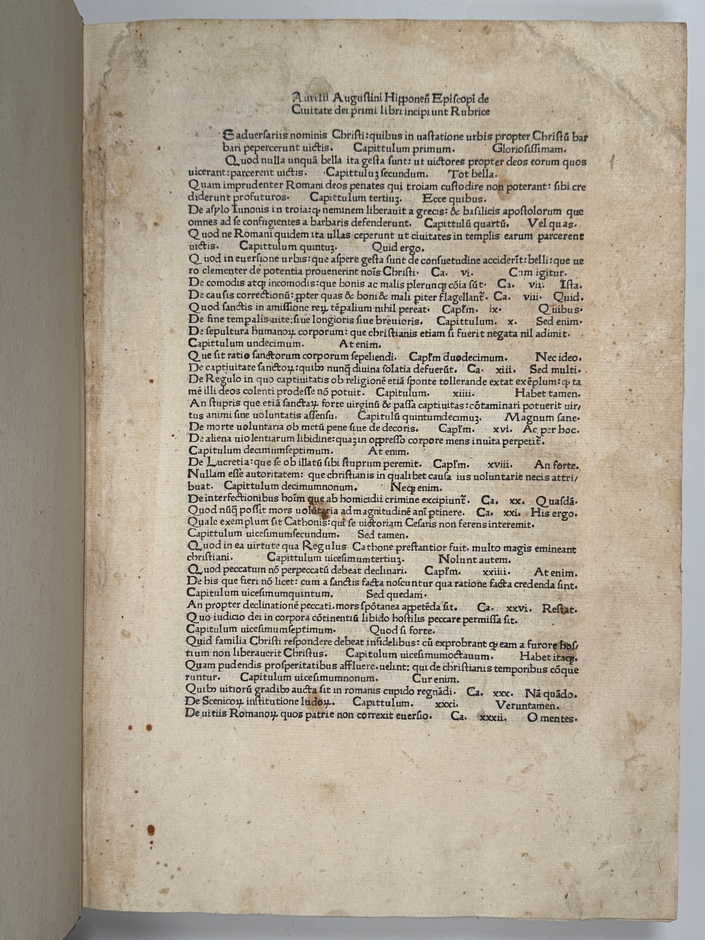 St. Augustine's De Civitate Dei 1474: An Important Incunable