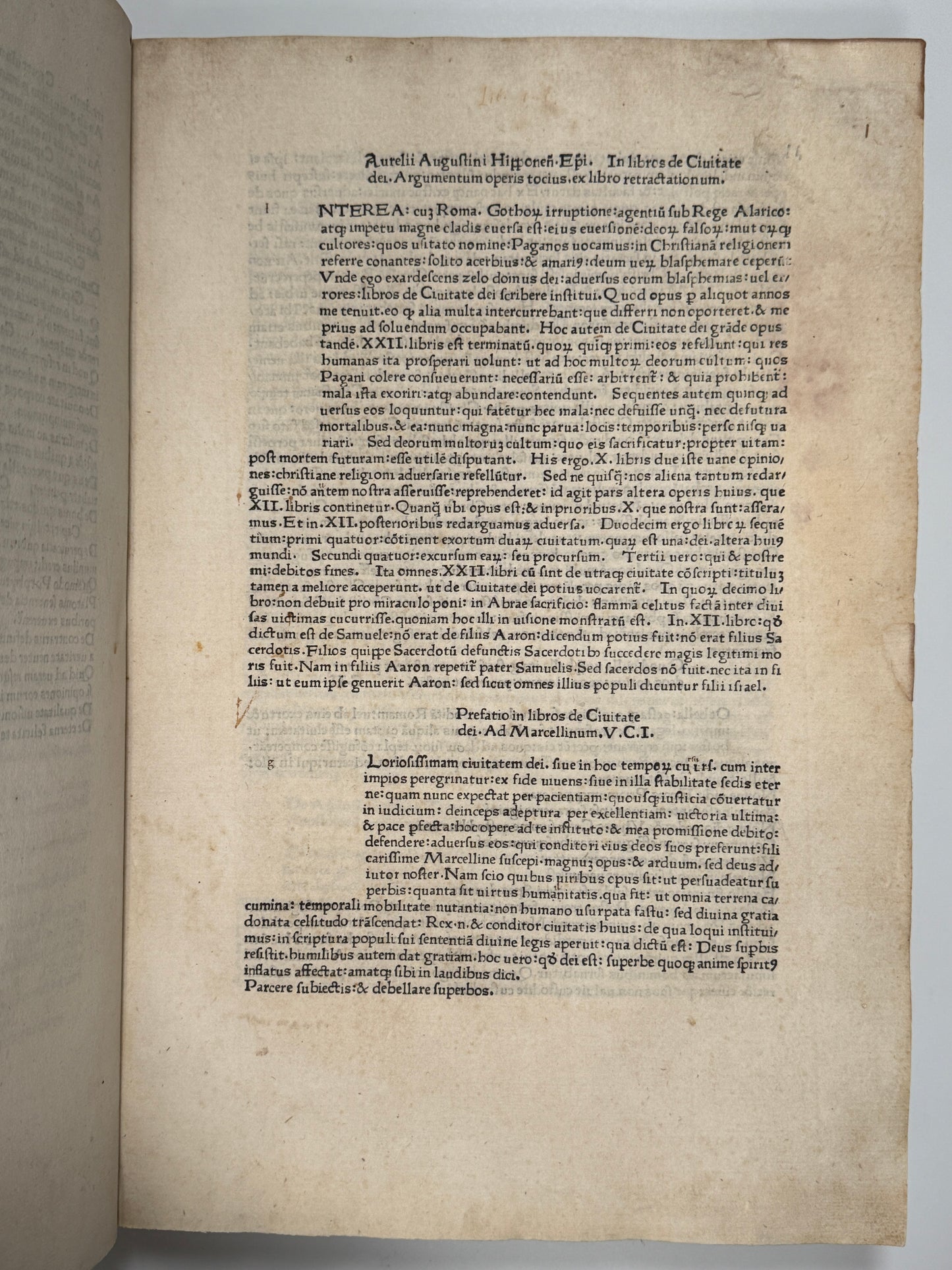 St. Augustine's De Civitate Dei 1474: An Important Incunable