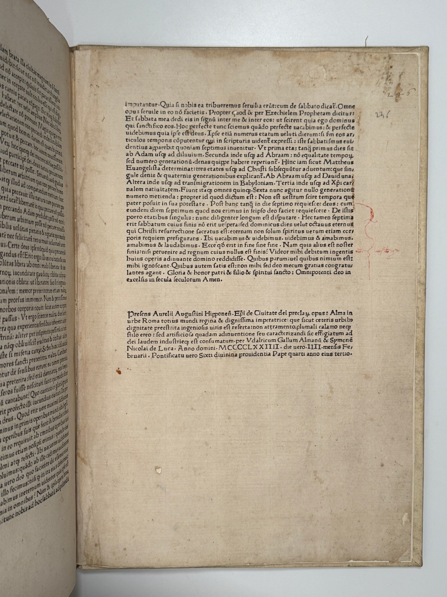 St. Augustine's De Civitate Dei 1474: An Important Incunable