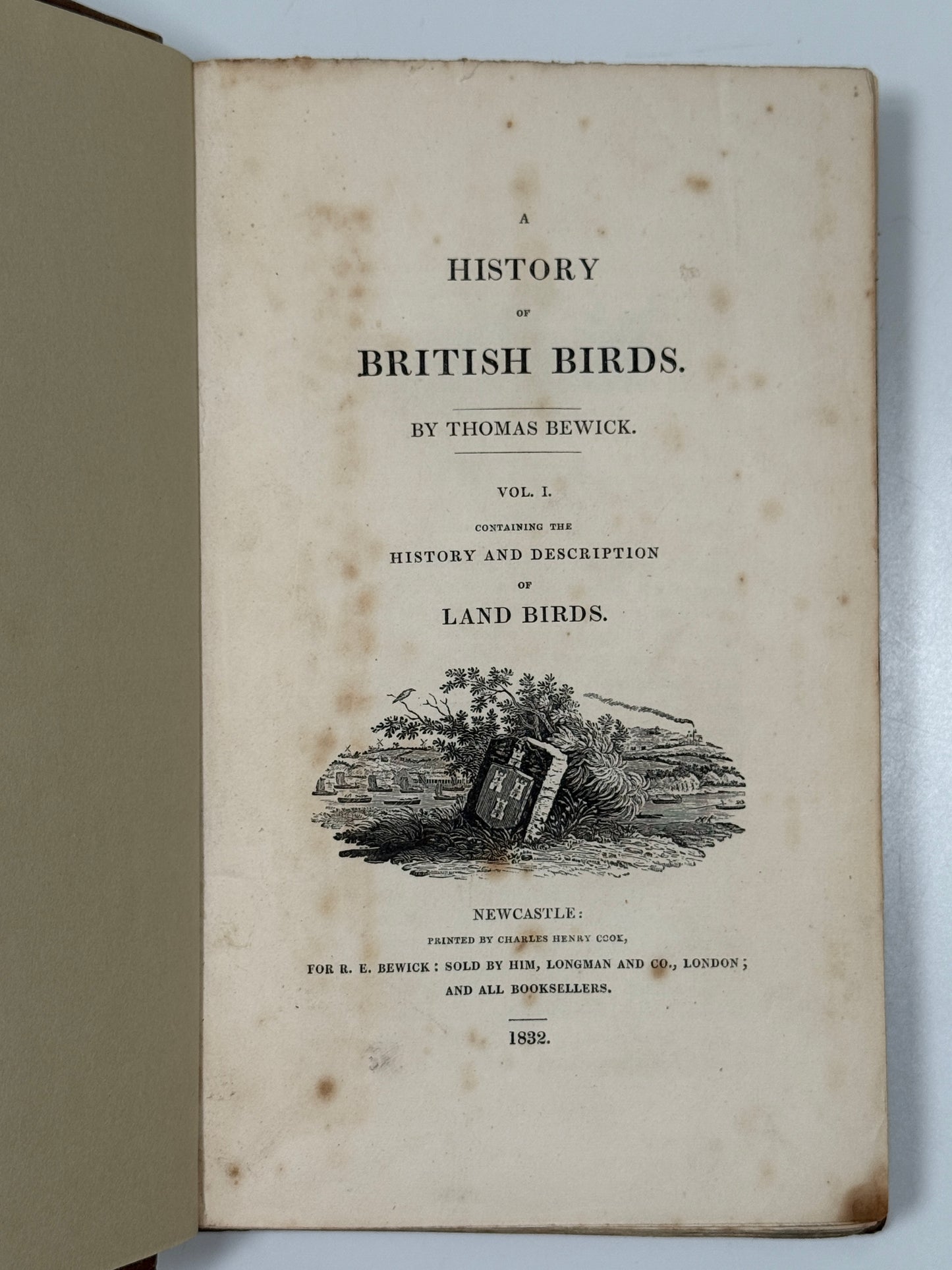 A History of British Birds by Thomas Bewick 1832: Thomas Fowell Buxton's Copy