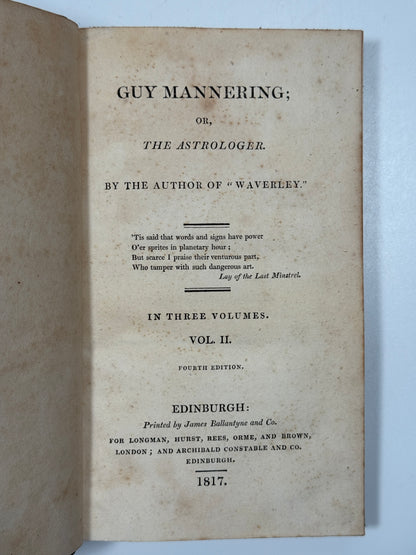 Guy Mannering by Sir Walter Scott 1817