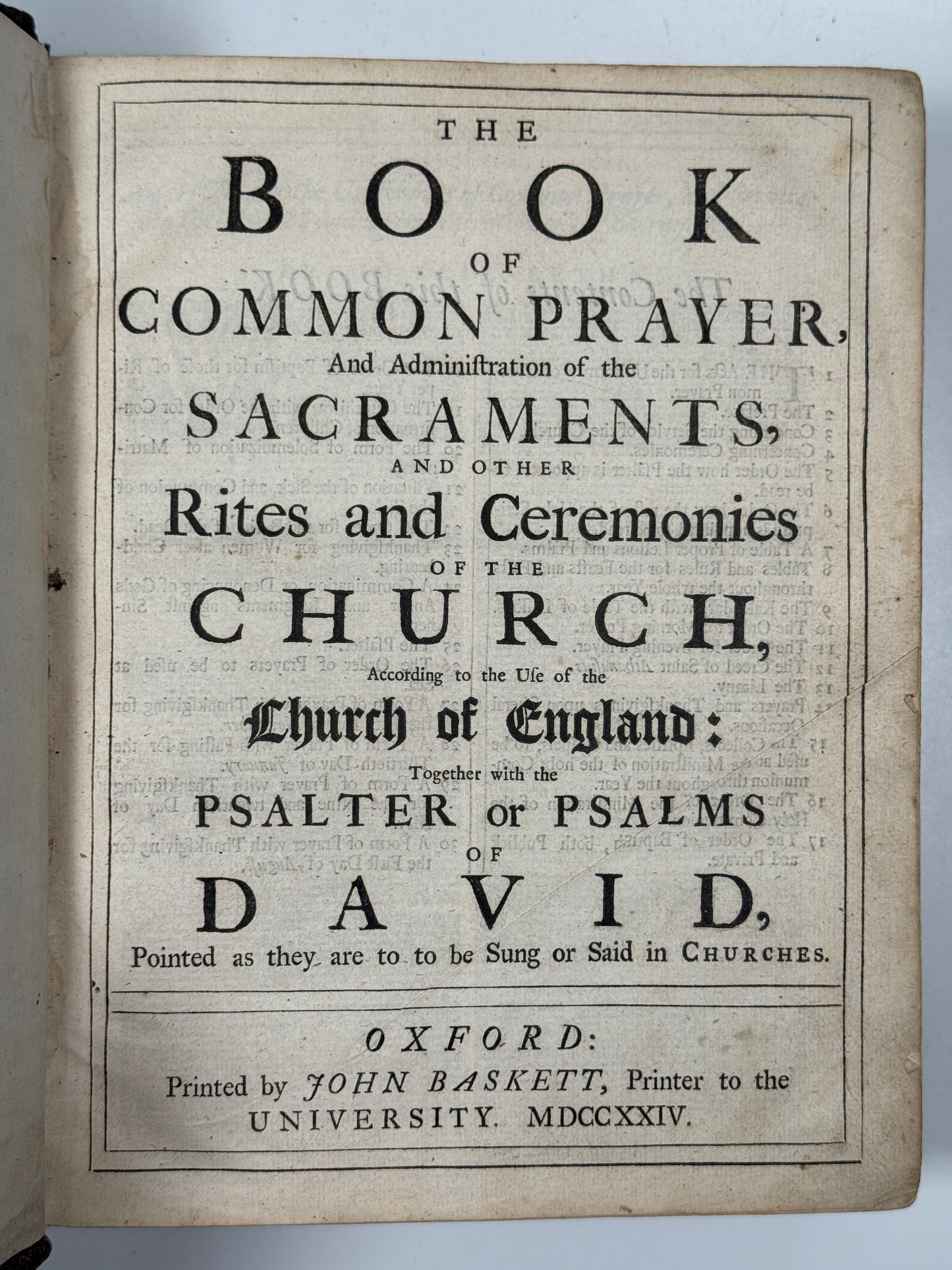 Antique King James Bible 1724 John Baskett