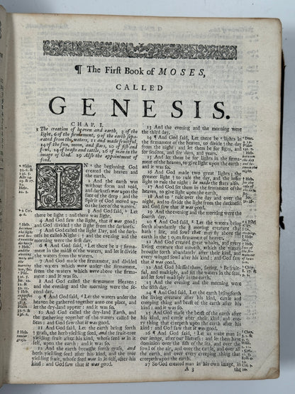 Antique King James Bible 1724 John Baskett