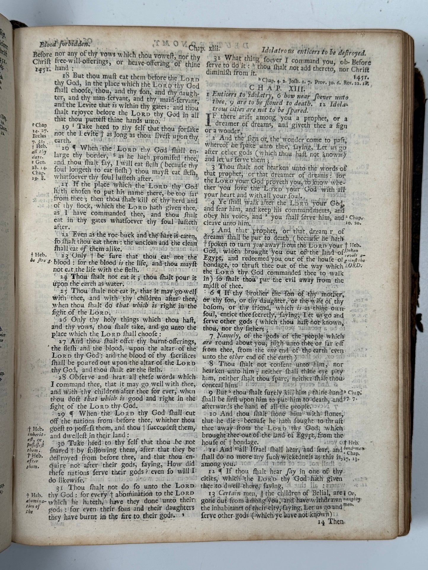 Antique King James Bible 1724 John Baskett