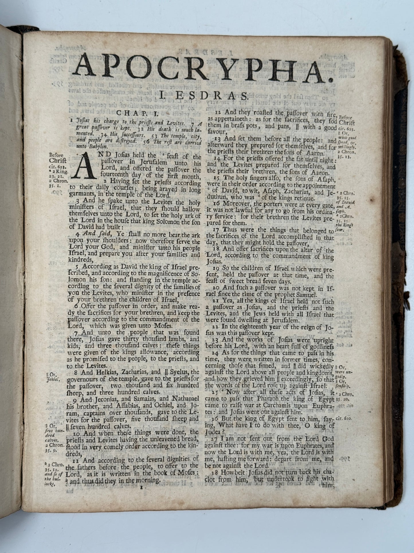 Antique King James Bible 1724 John Baskett