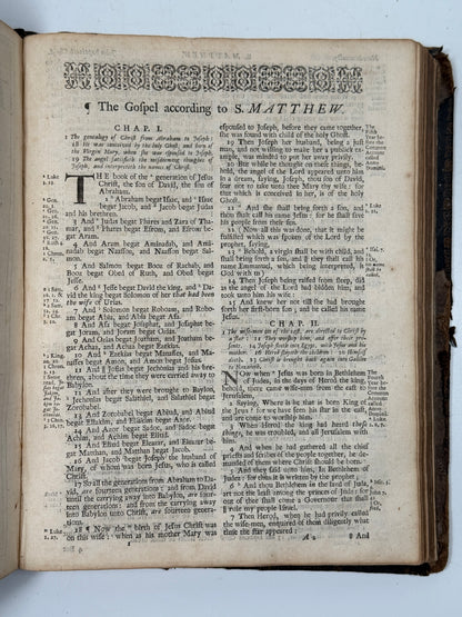 Antique King James Bible 1724 John Baskett