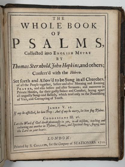 Antique King James Bible 1724 John Baskett