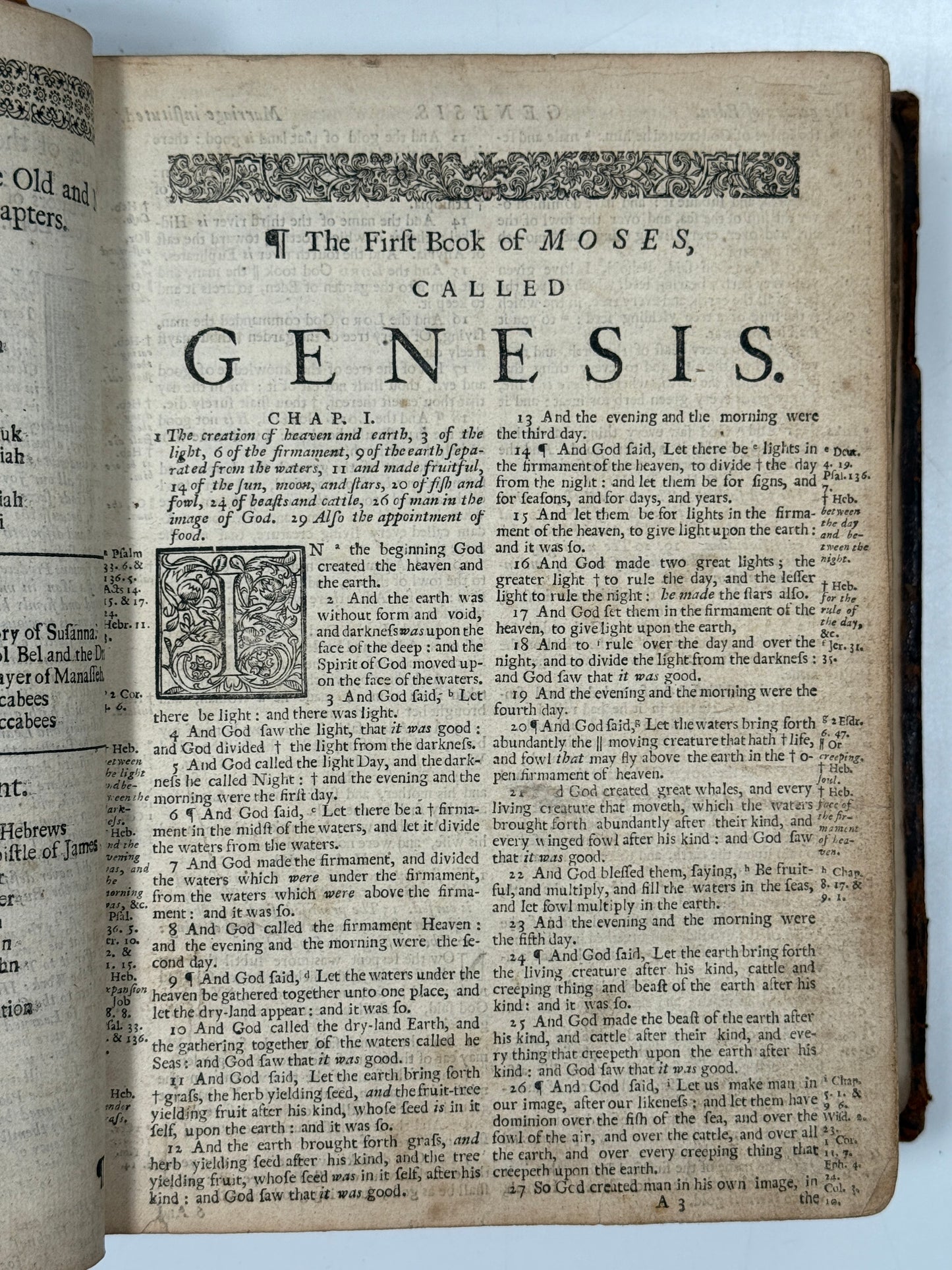 Antique King James Bible 1719 John Baskett