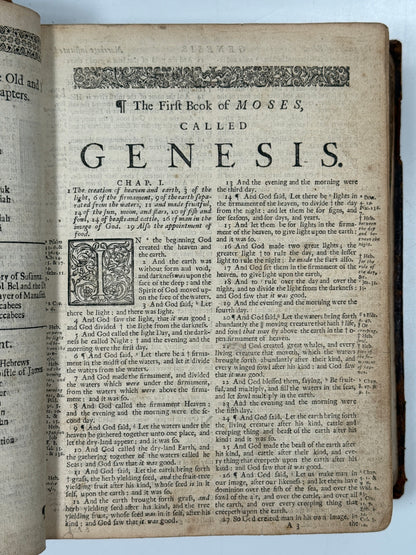 Antique King James Bible 1719 John Baskett