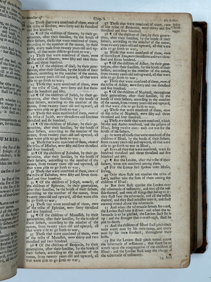 Antique King James Bible 1719 John Baskett