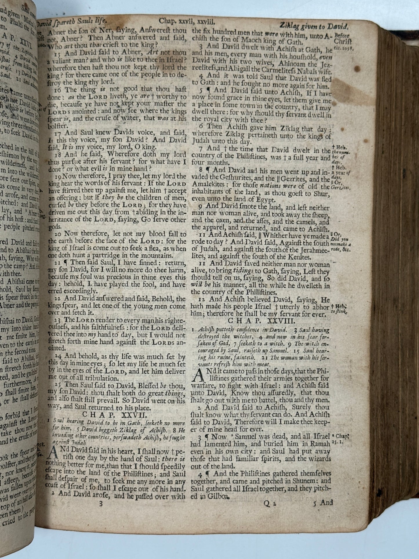 Antique King James Bible 1719 John Baskett