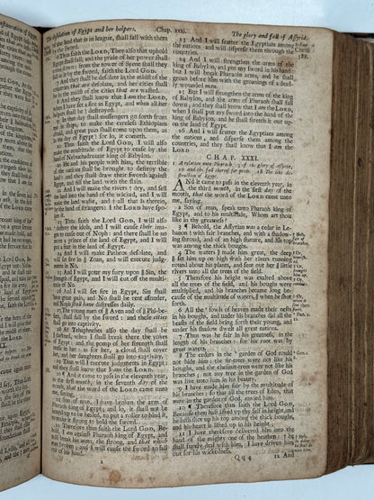 Antique King James Bible 1719 John Baskett