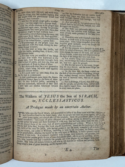Antique King James Bible 1719 John Baskett