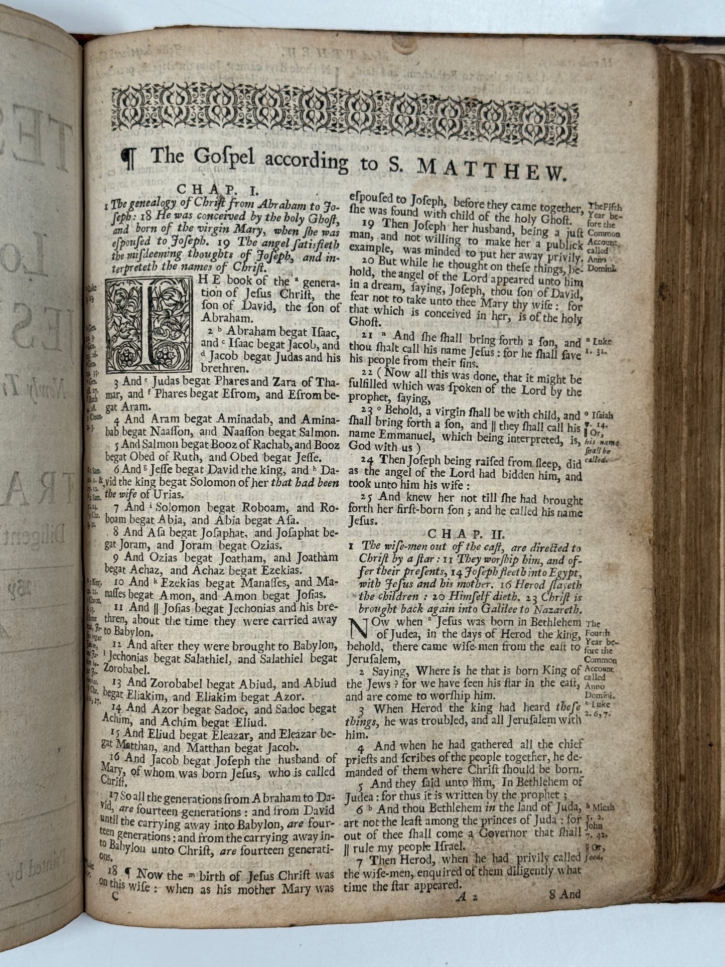 Antique King James Bible 1719 John Baskett